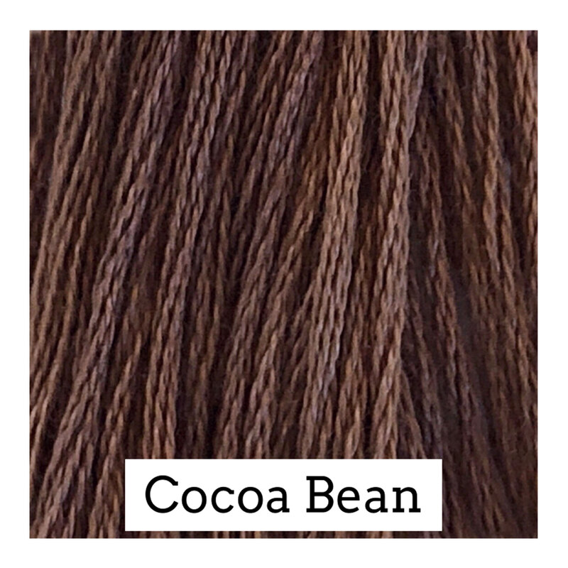 A medium brown swatch of Classic Colorworks floss. 