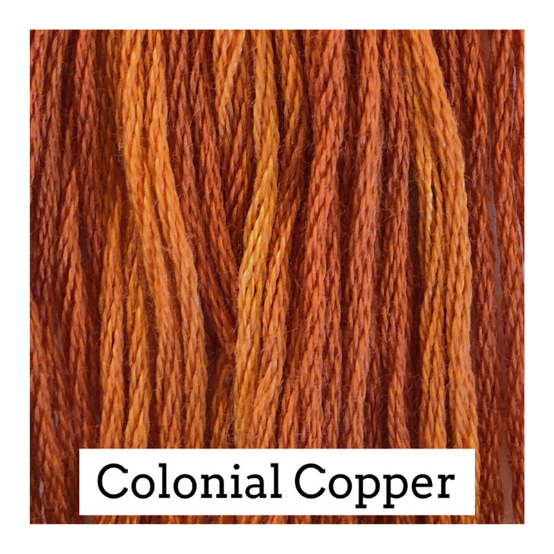 A marigold orange swatch of Classic Colorworks floss. 