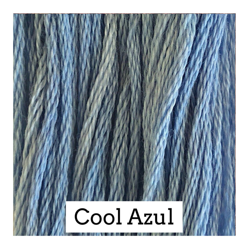 A ocean blue swatch of Classic Colorworks floss. 