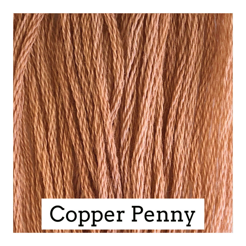 A light copper swatch of Classic Colorworks floss. 