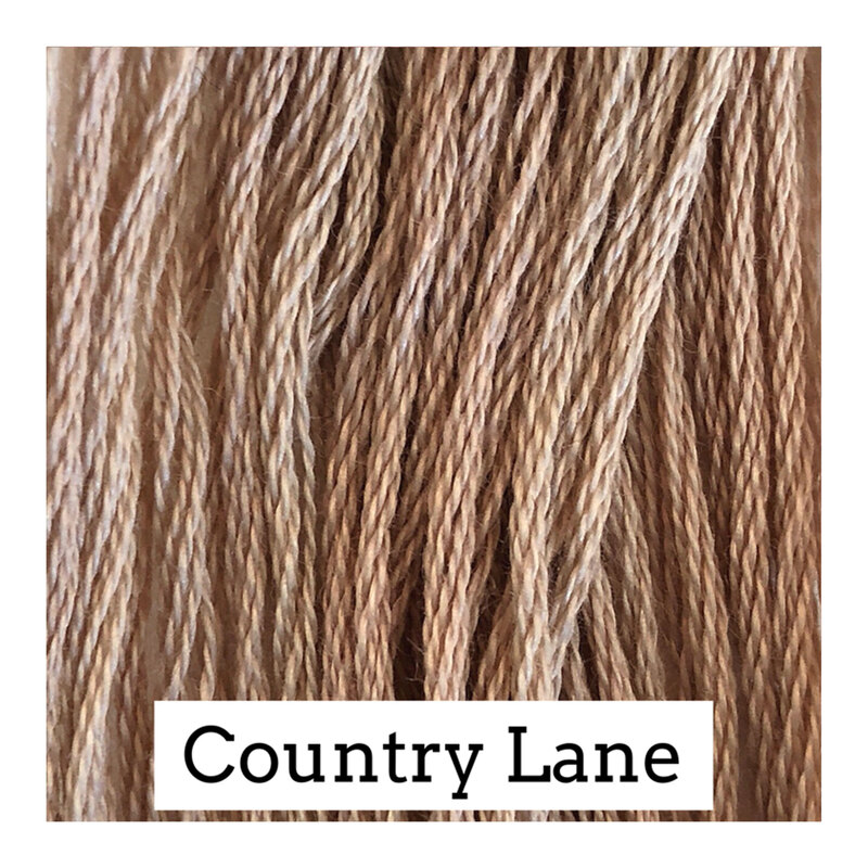 A tan swatch of Classic Colorworks floss. 