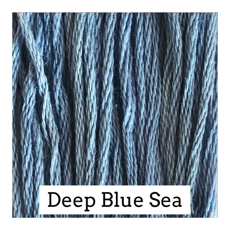 A medium blue swatch of Classic Colorworks floss.