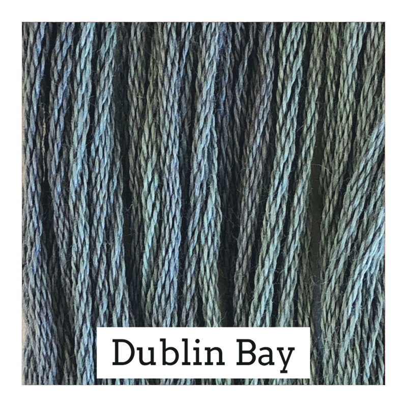 A muted cobalt blue swatch of Classic Colorworks floss. 