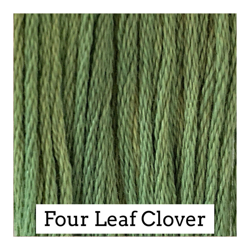 Swatch with green threads