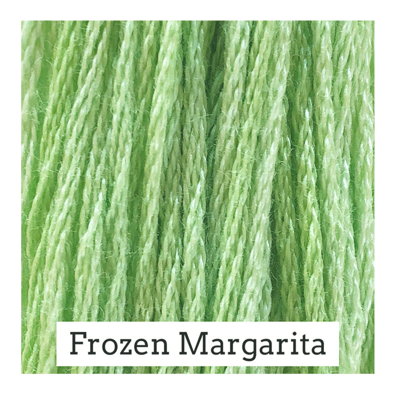 Swatch with light green threads