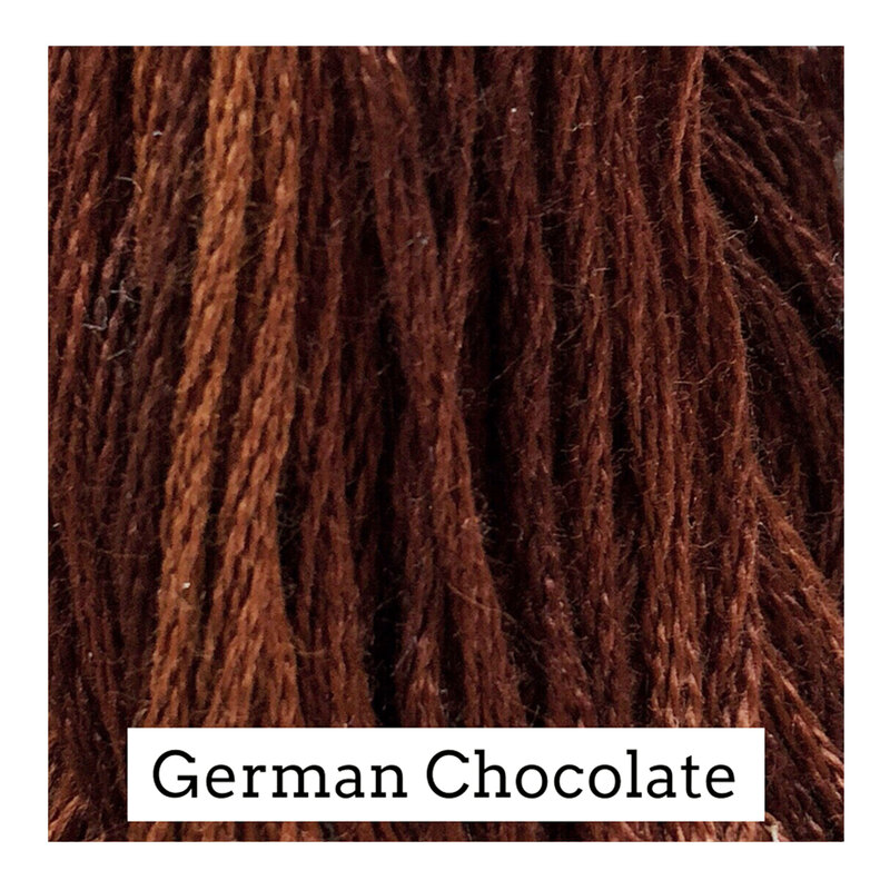 Swatch with dark brown threads
