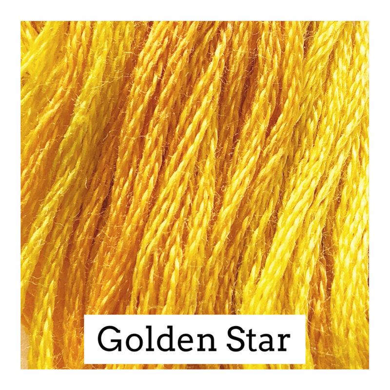 Swatch with golden yellow threads