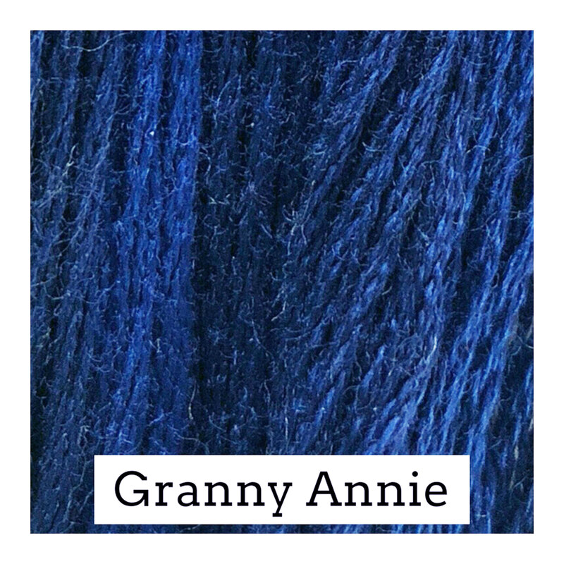 Swatch with navy blue threads