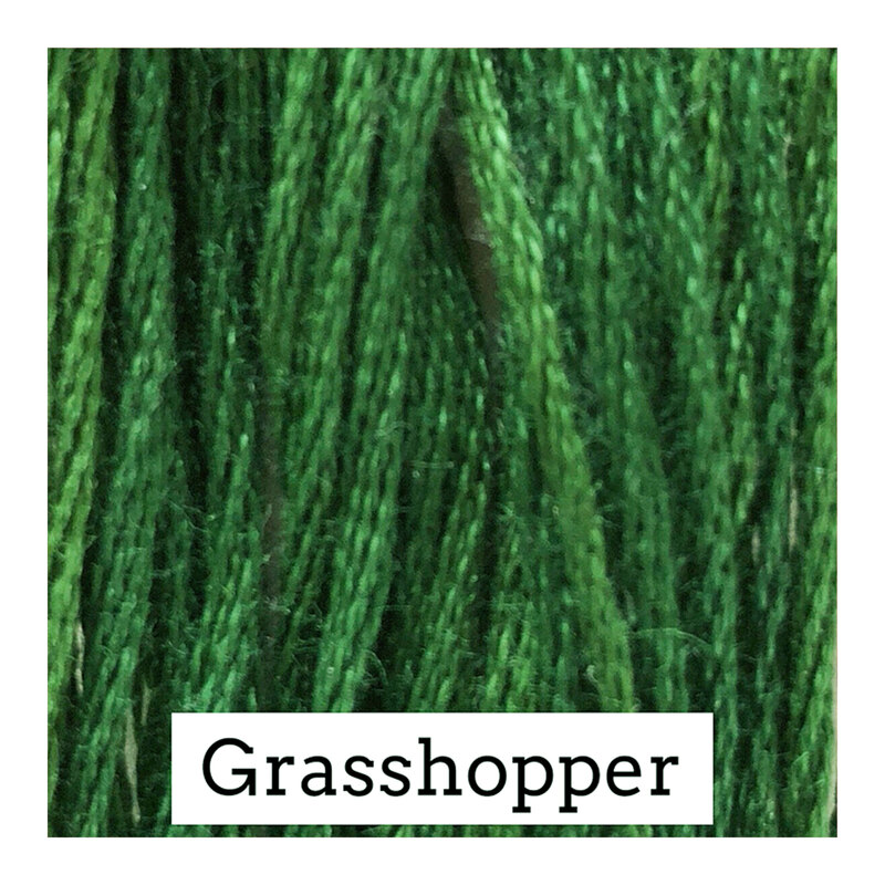 Swatch with green threads
