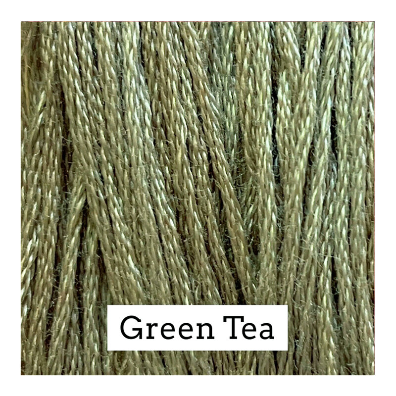 Swatch with khaki green threads