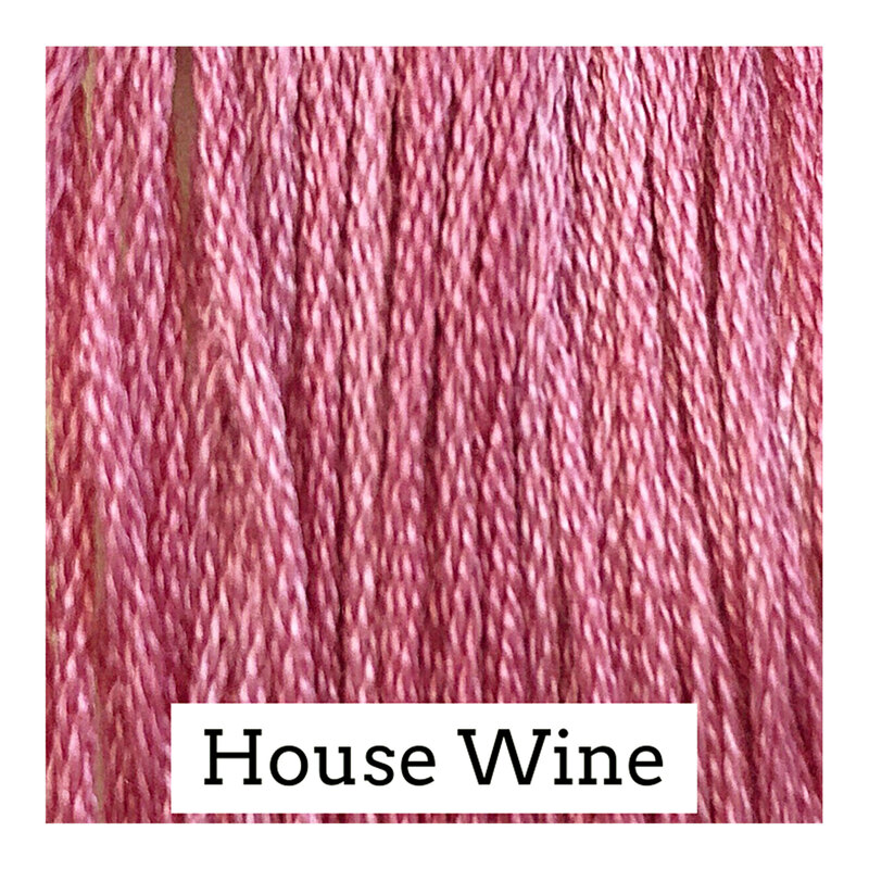Swatch of pink colored threads