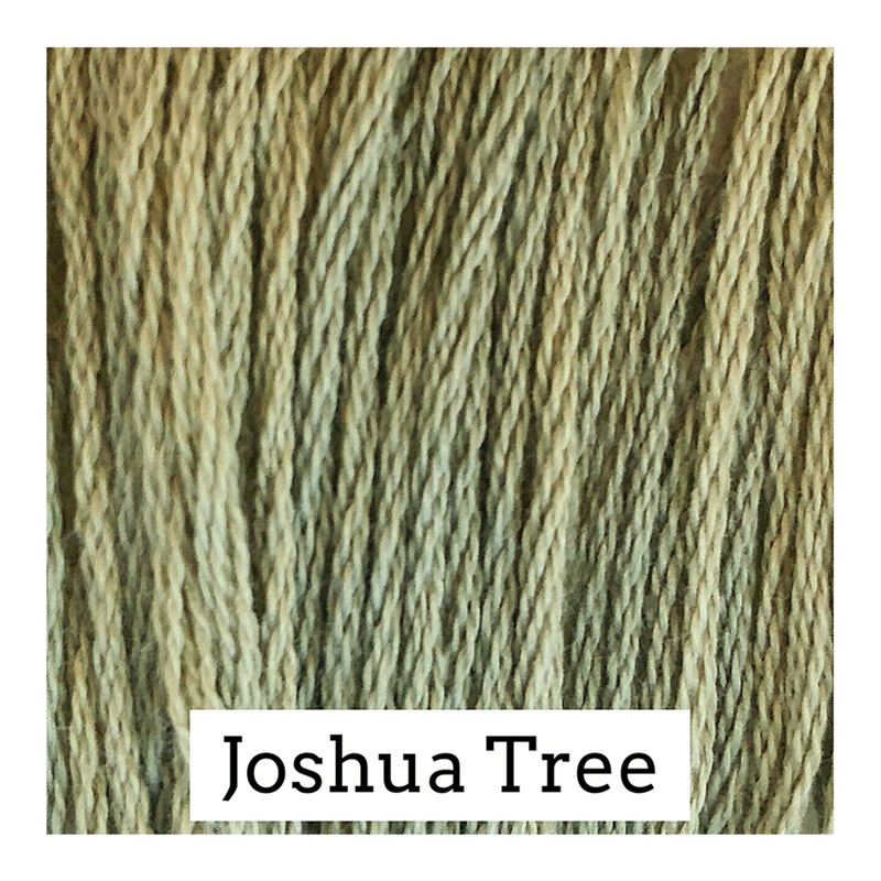 Swatch with khaki green threads