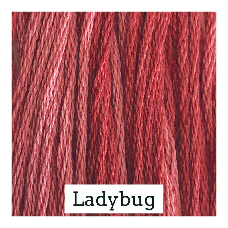 Swatch with christmas red threads