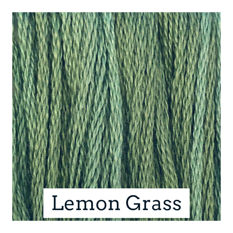 Swatch with sage green threads