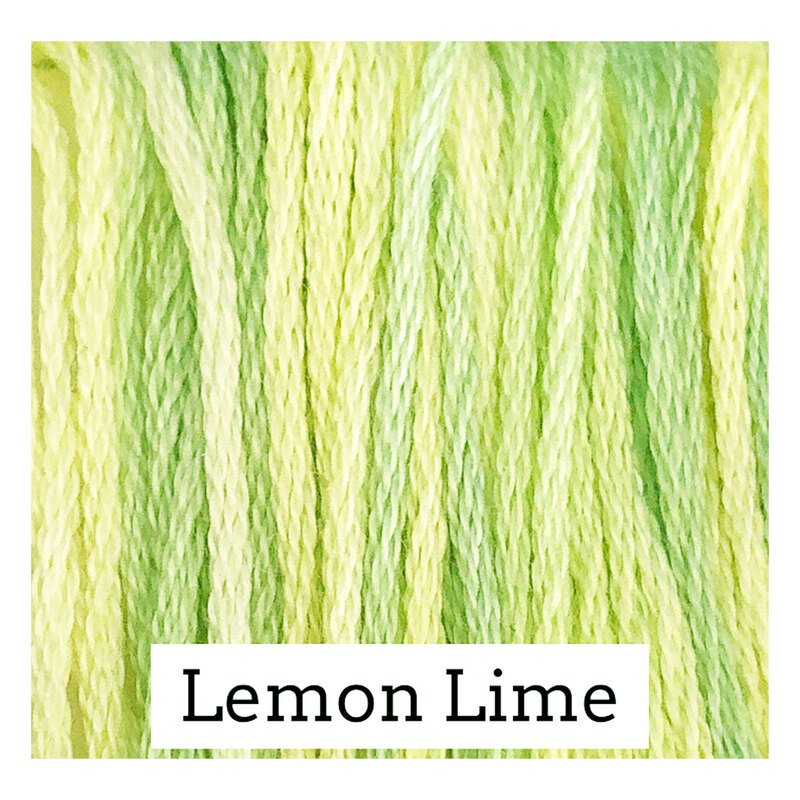 Swatch of light green threads