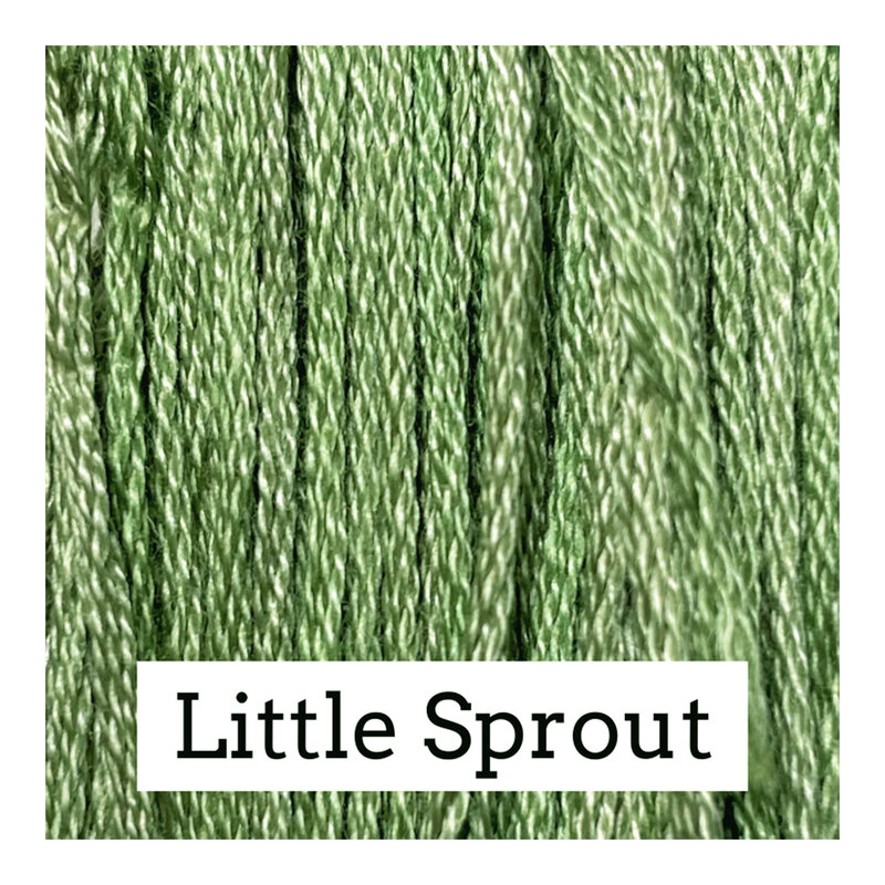 Swatch with green threads