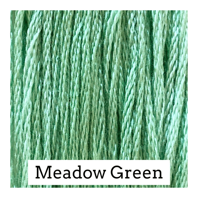 Swatch of mint green colored threads