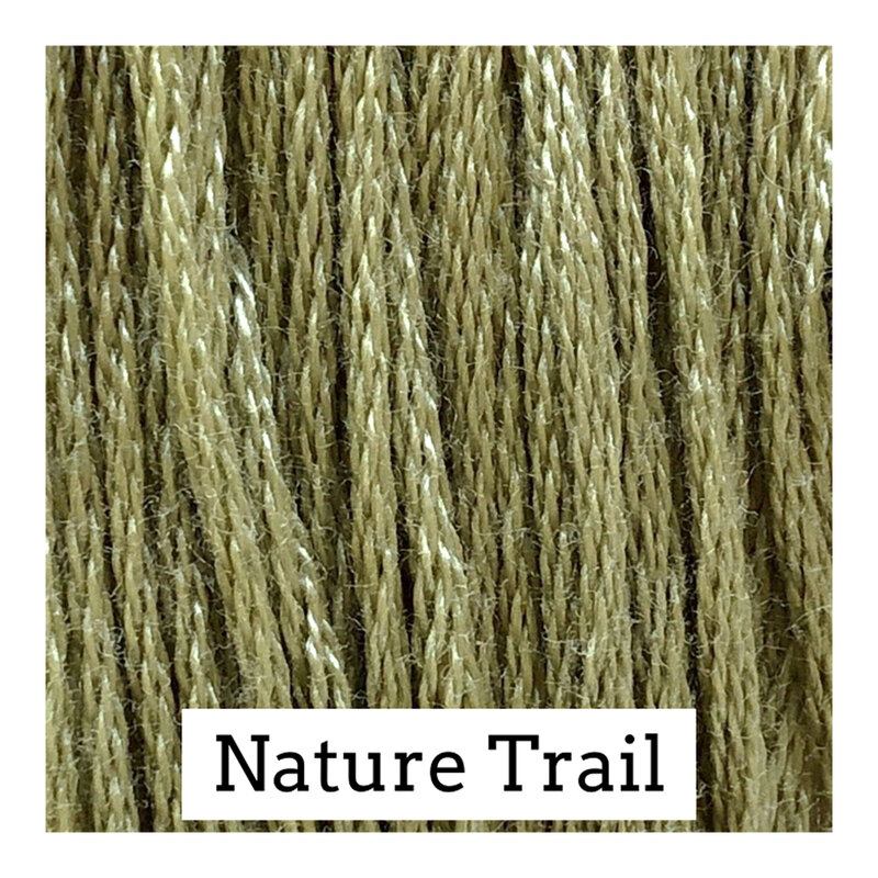 Swatch of light green threads