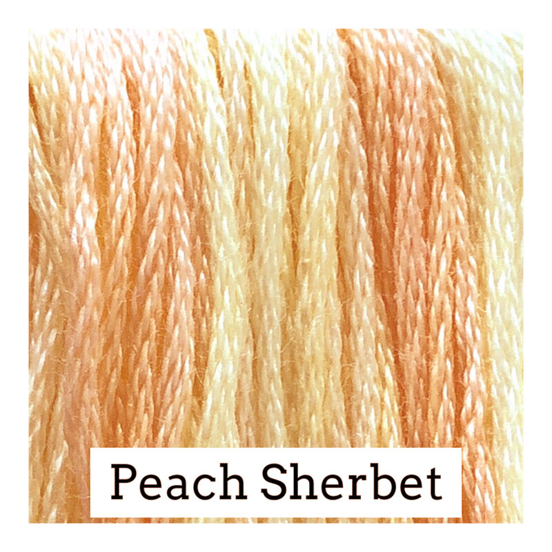 Swatch with yellow and peach threads