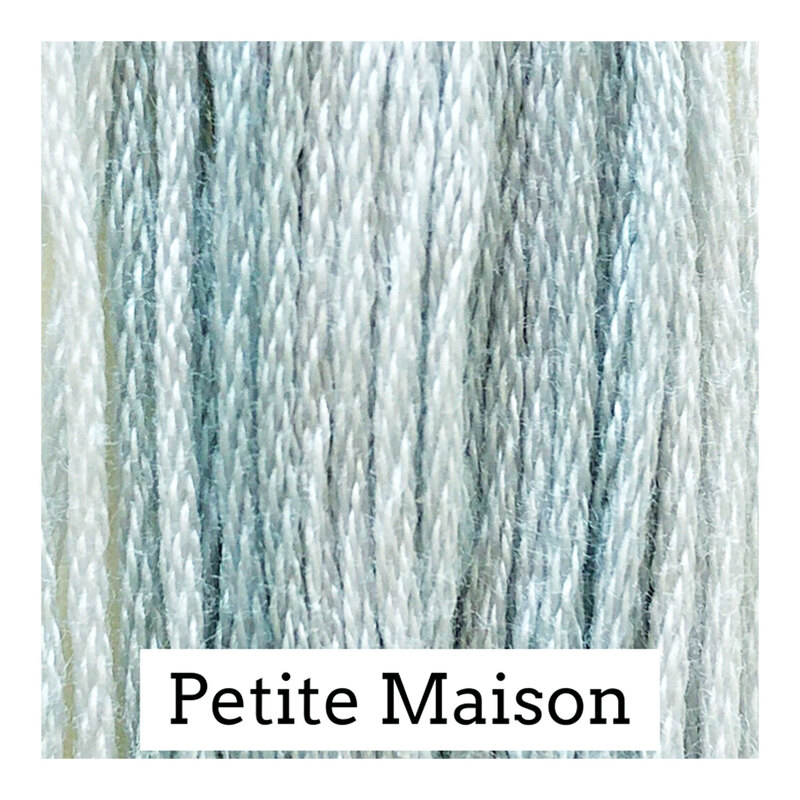 A ice blue swatch of Classic Colorworks floss. 
