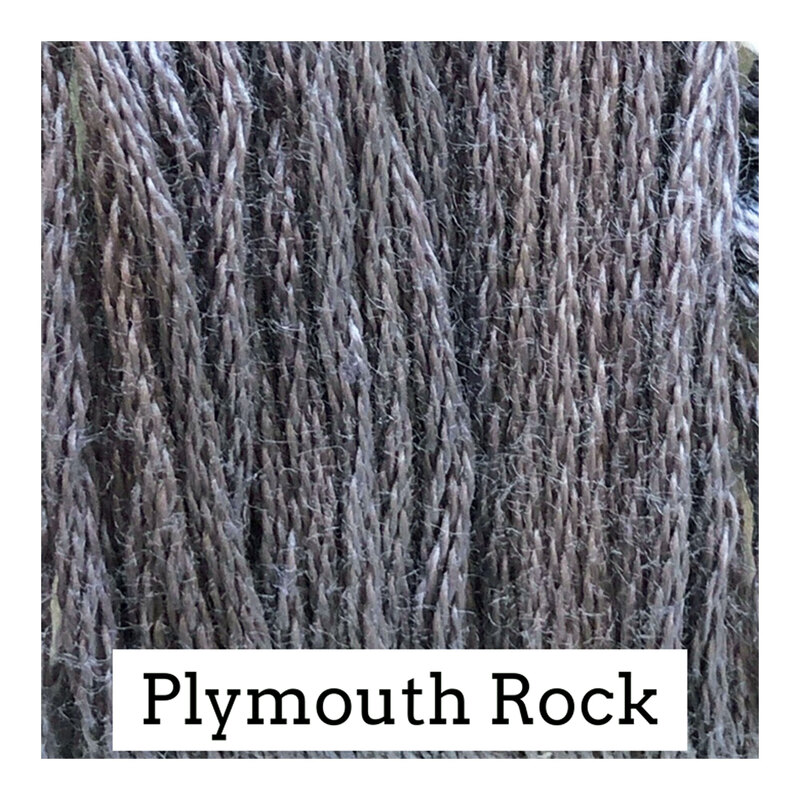 A dark gray swatch of Classic Colorworks floss. 