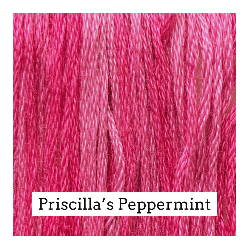 Swatch of hot pink colored threads