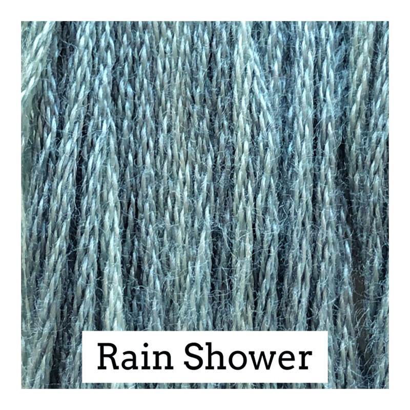A powder blue swatch of Classic Colorworks floss.