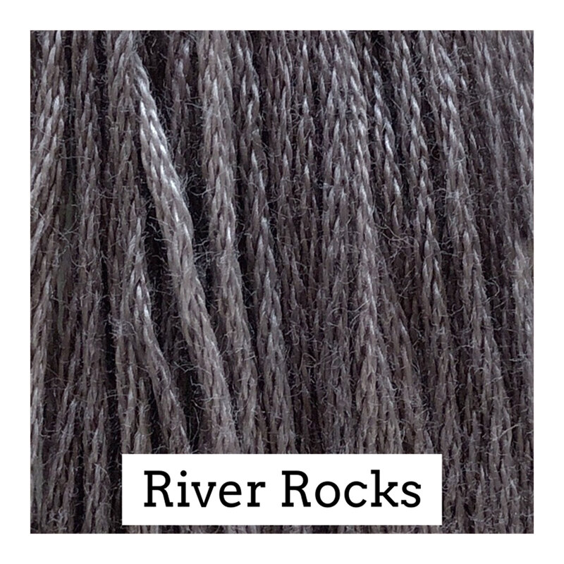Swatch of steel gray colored threads