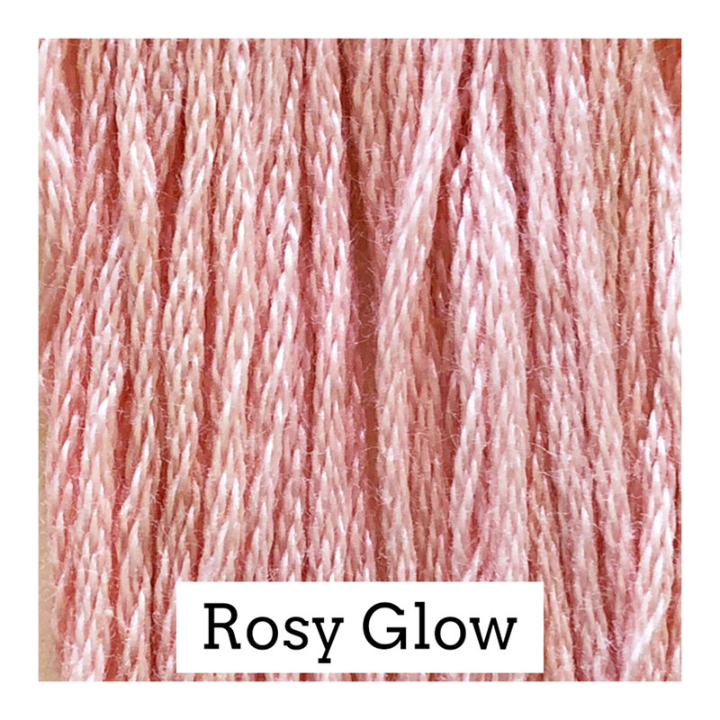 Swatch of pastel pink colored threads
