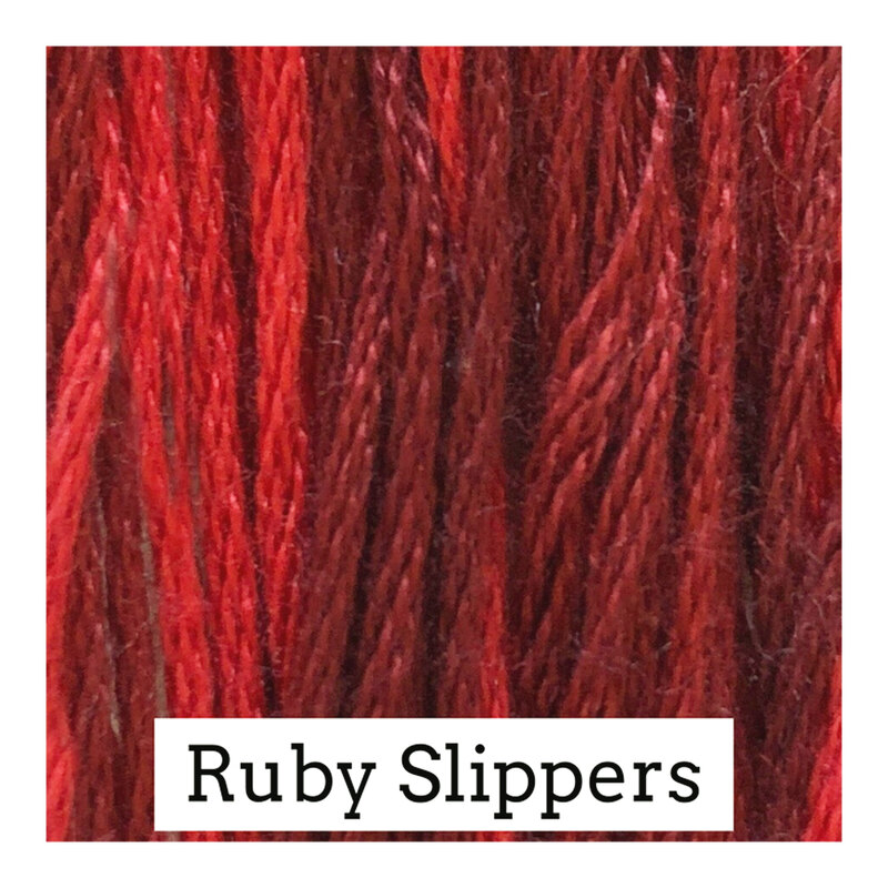 Swatch of crimson red colored threads