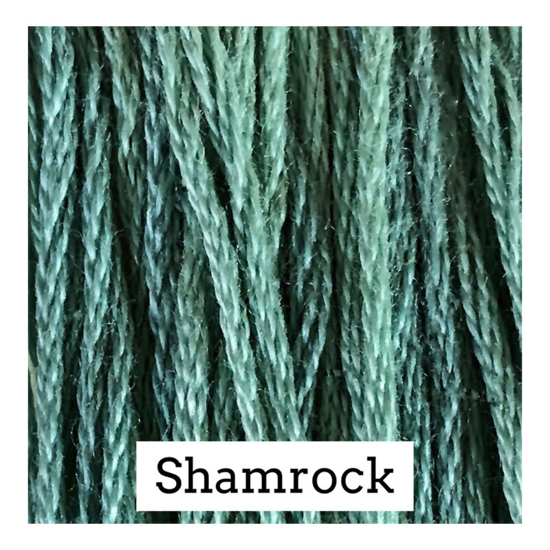A teal swatch of Classic Colorworks floss.