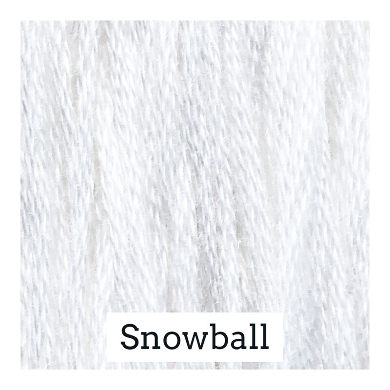 Swatch of white colored threads