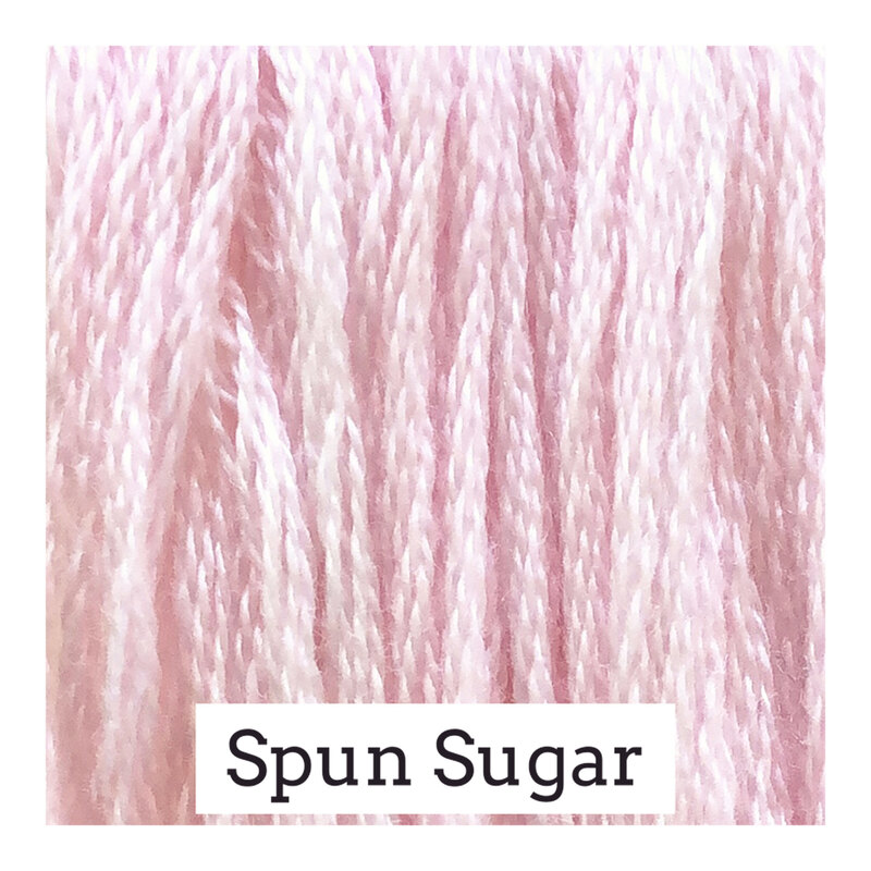 Swatch of pink cotton candy colored thread