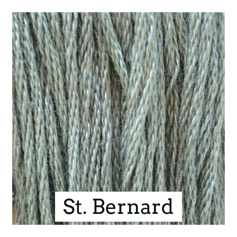 A blue gray swatch of Classic Colorworks floss. 