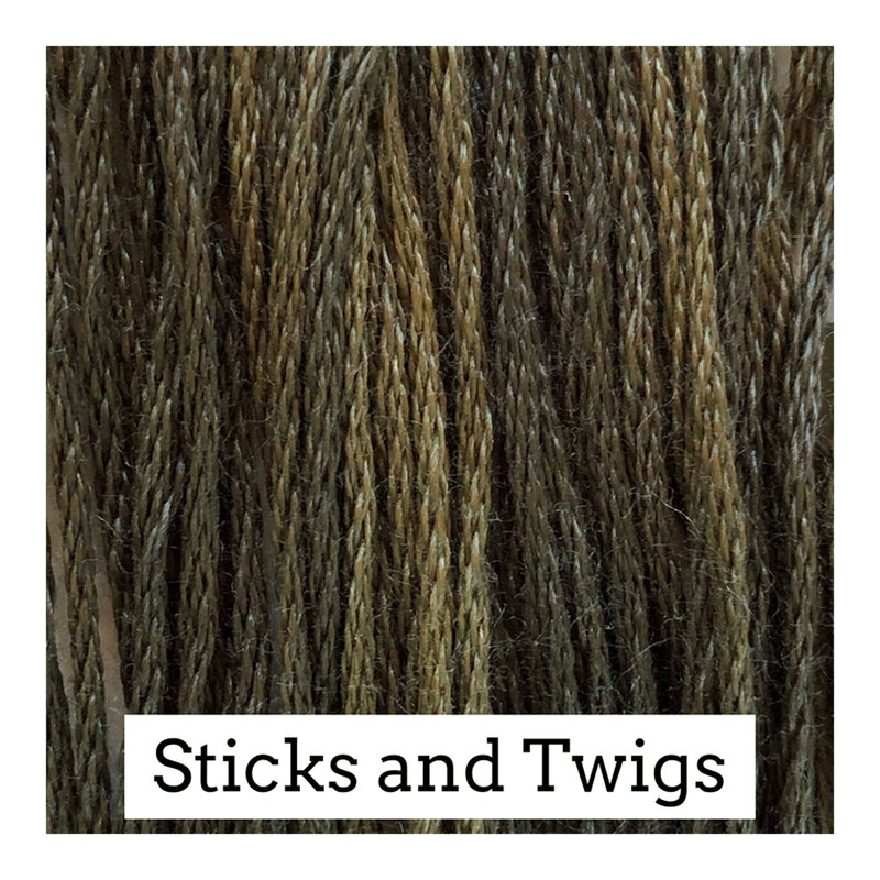 Swatch of brown colored threads