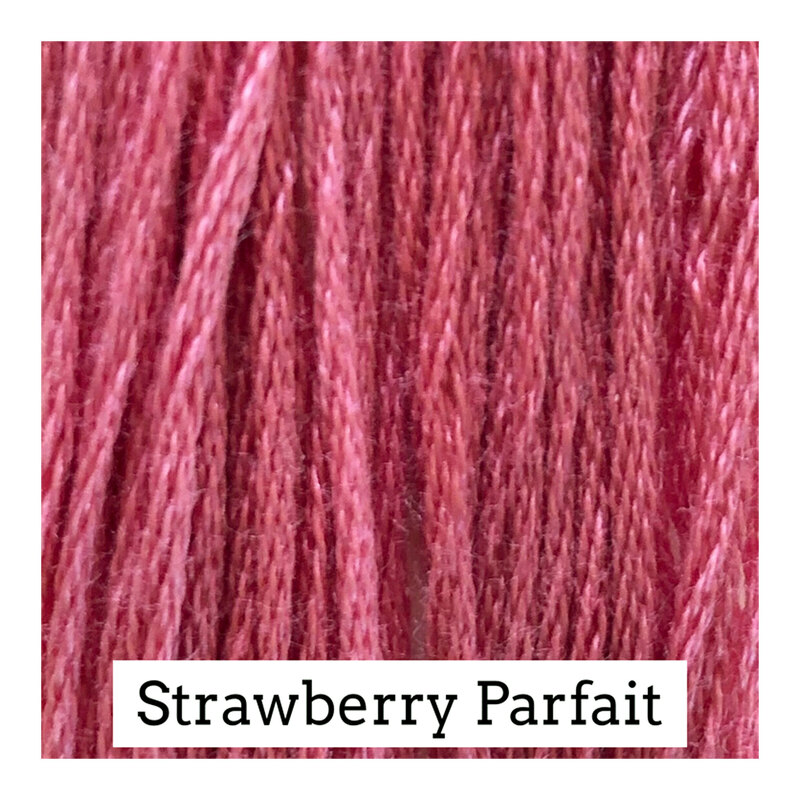 Swatch of hot pink colored threads