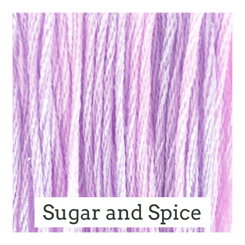 A light purple swatch of Classic Colorworks floss. 