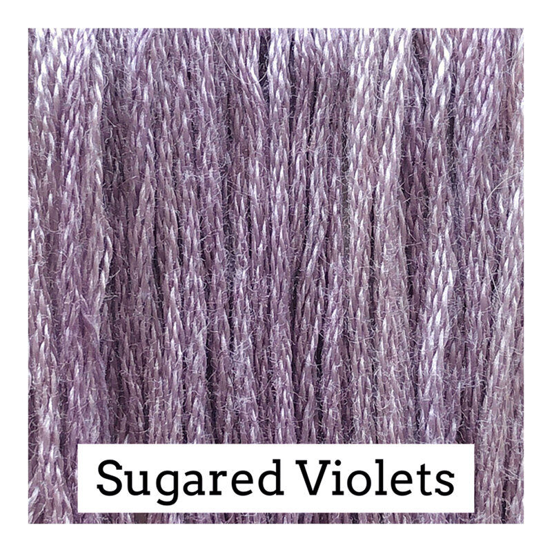 A muted purple swatch of Classic Colorworks floss. 