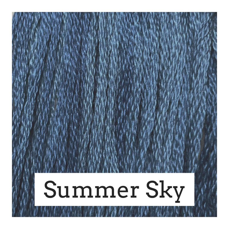 A deep blue swatch of Classic Colorworks floss. 