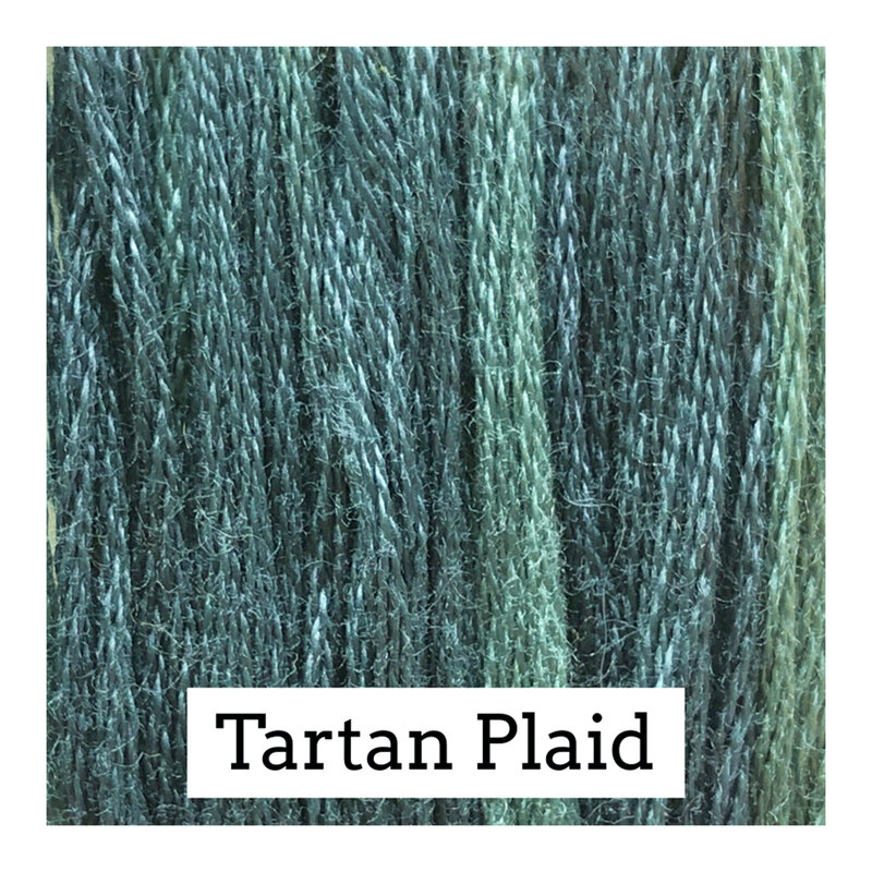 Swatch of dark teal colored threads