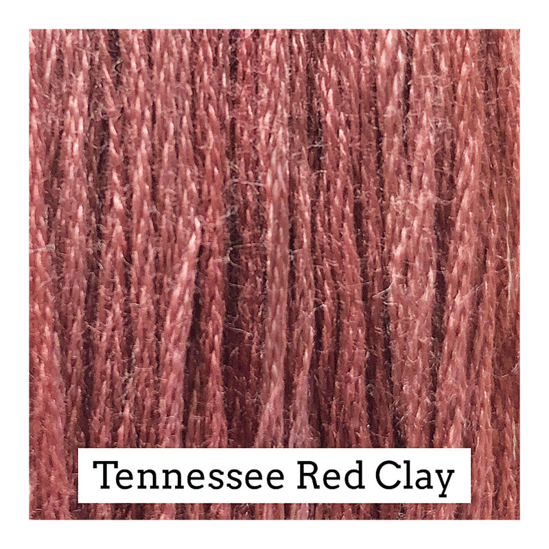 Swatch of red colored threads