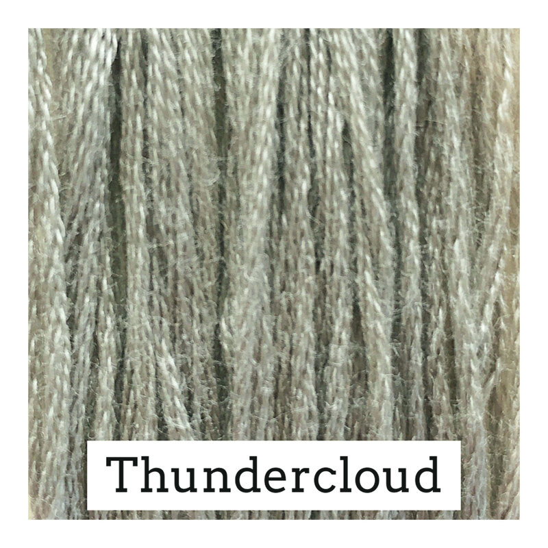 Swatch of gray colored threads