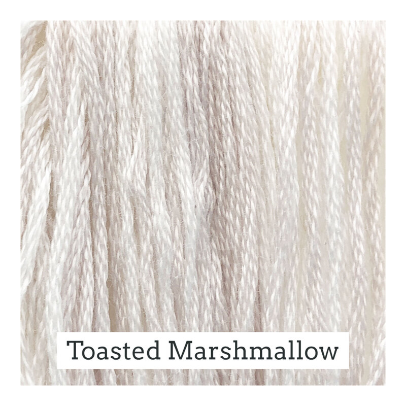Swatch of white colored threads
