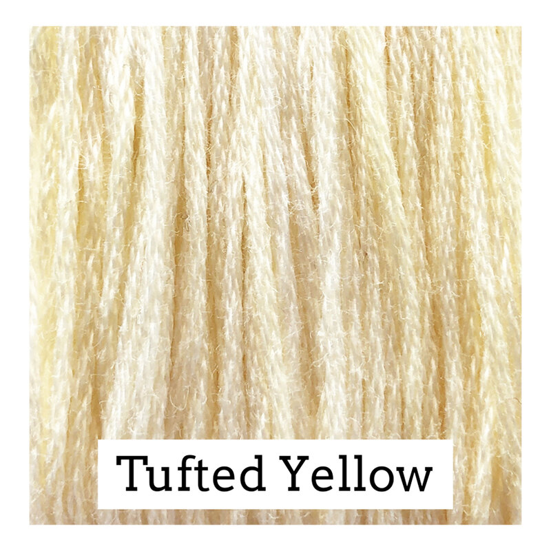 Swatch of very light yellow colored threads