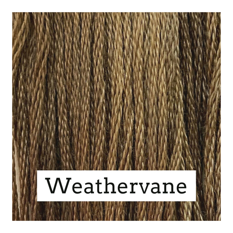Swatch of walnut colored threads