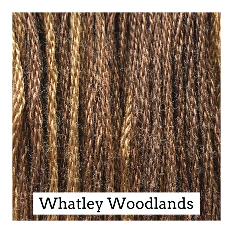 Swatch of chestnut colored threads