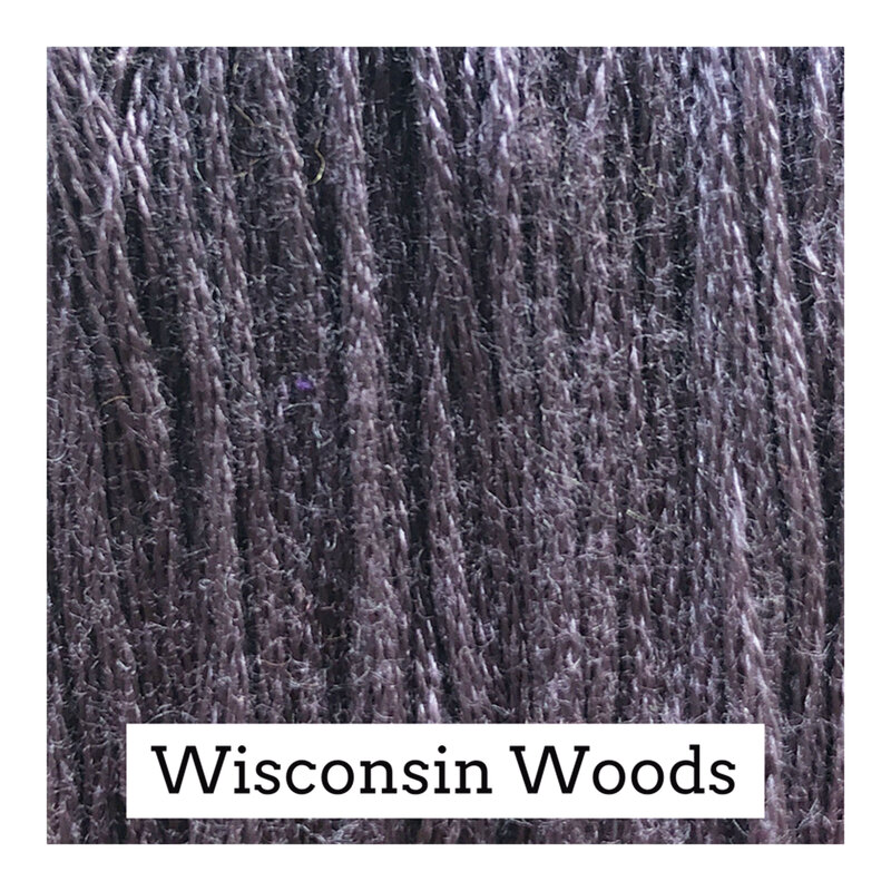 Swatch of dark lilac colored threads