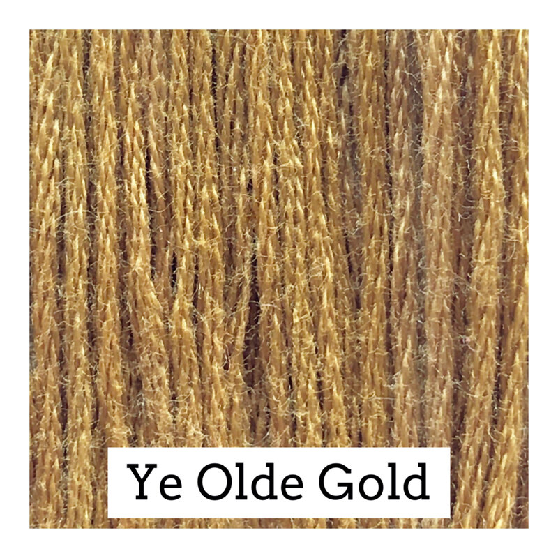 Swatch of gold colored threads