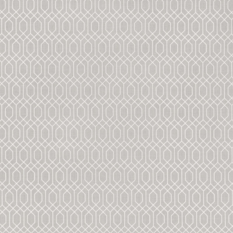 Gray fabric with a lattice pattern