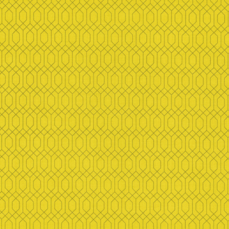 Citron green fabric with a lattice pattern